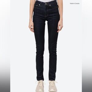 🇨🇦 Naked & Famous Denim Women's High Skinny Dark Indigo Jeans Size 29
